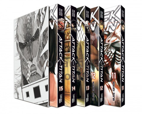 Attack on Titan - Band 11-15+Sammelschuber
