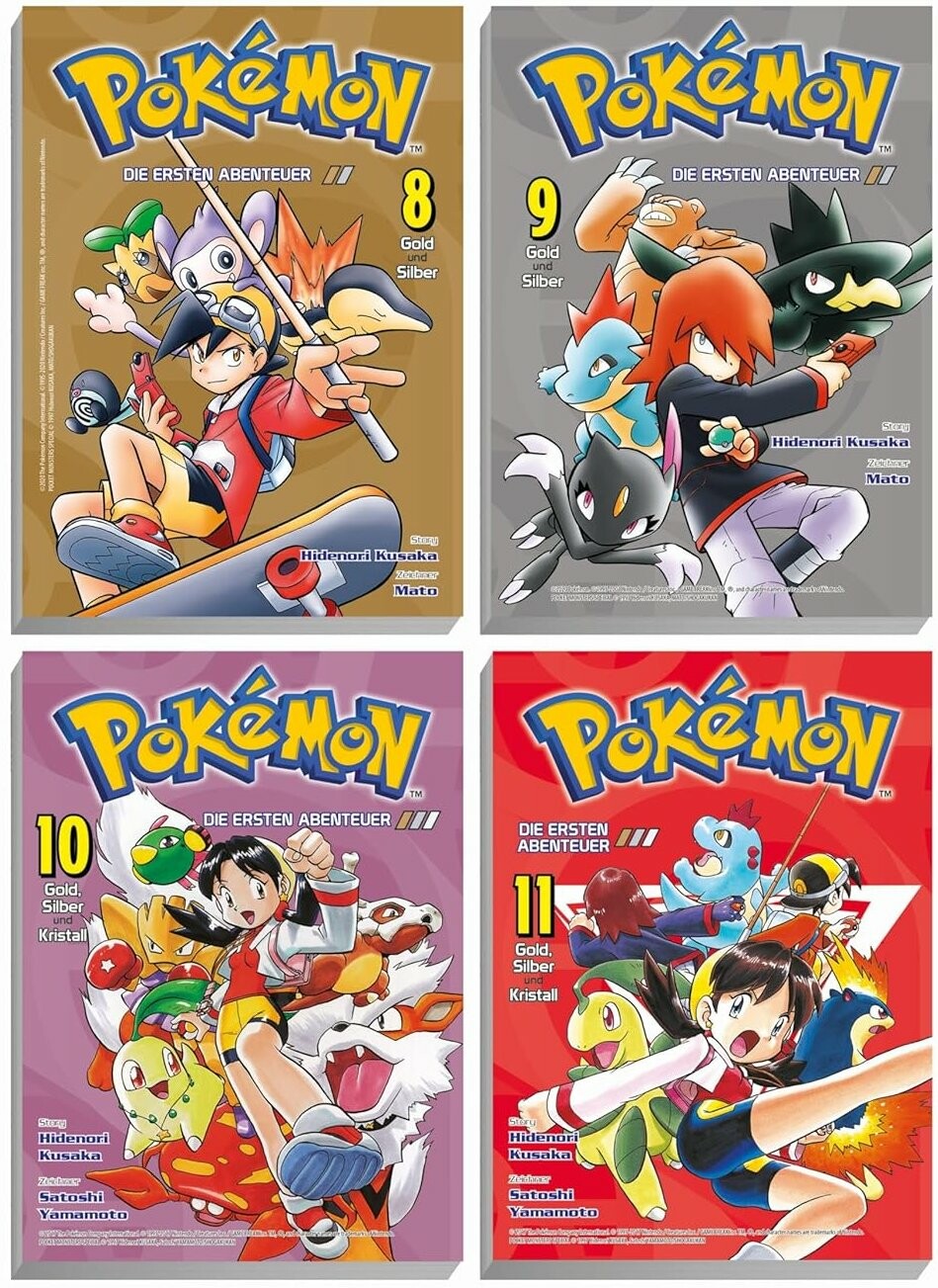 Pokémon - Manga Pack - Band 3 (Bundle 3: Gold und Silber || Gold, Silber und Kristall 1)